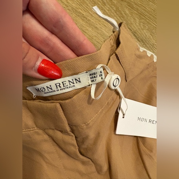 NWT MON RENN LISLE PANT IN BISCUIT - Picture 6 of 11